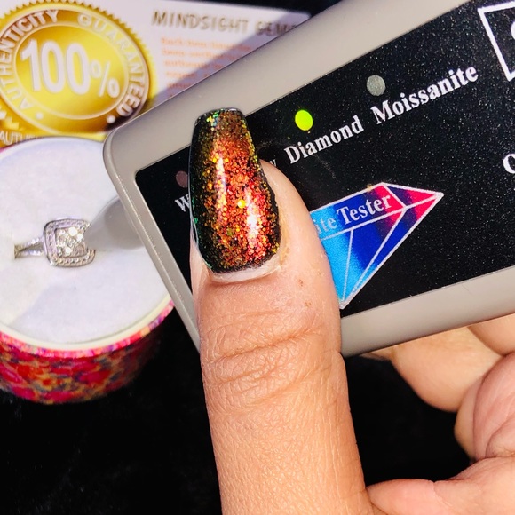 Real diamond promise ring engagement Christmas anniversary gift not CZ not fake - Picture 3 of 8